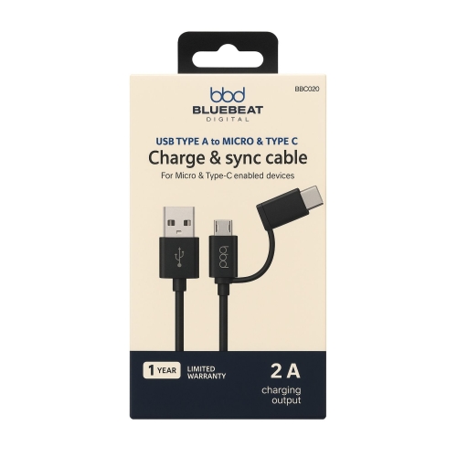 USB-A till USB-Micro & USB-C