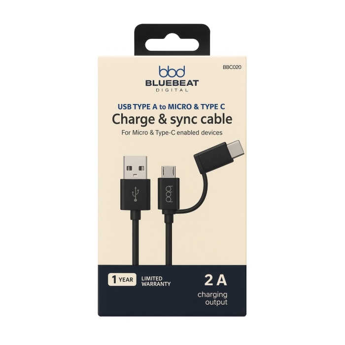 USB-A till USB-Micro & USB-C